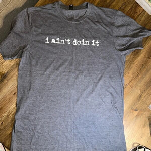 HEATHER LAND AUTHOR COMEDIAN SINGER ~ I AIN’T DOIN IT GRAY TOUR TSHIRT SIZE MED